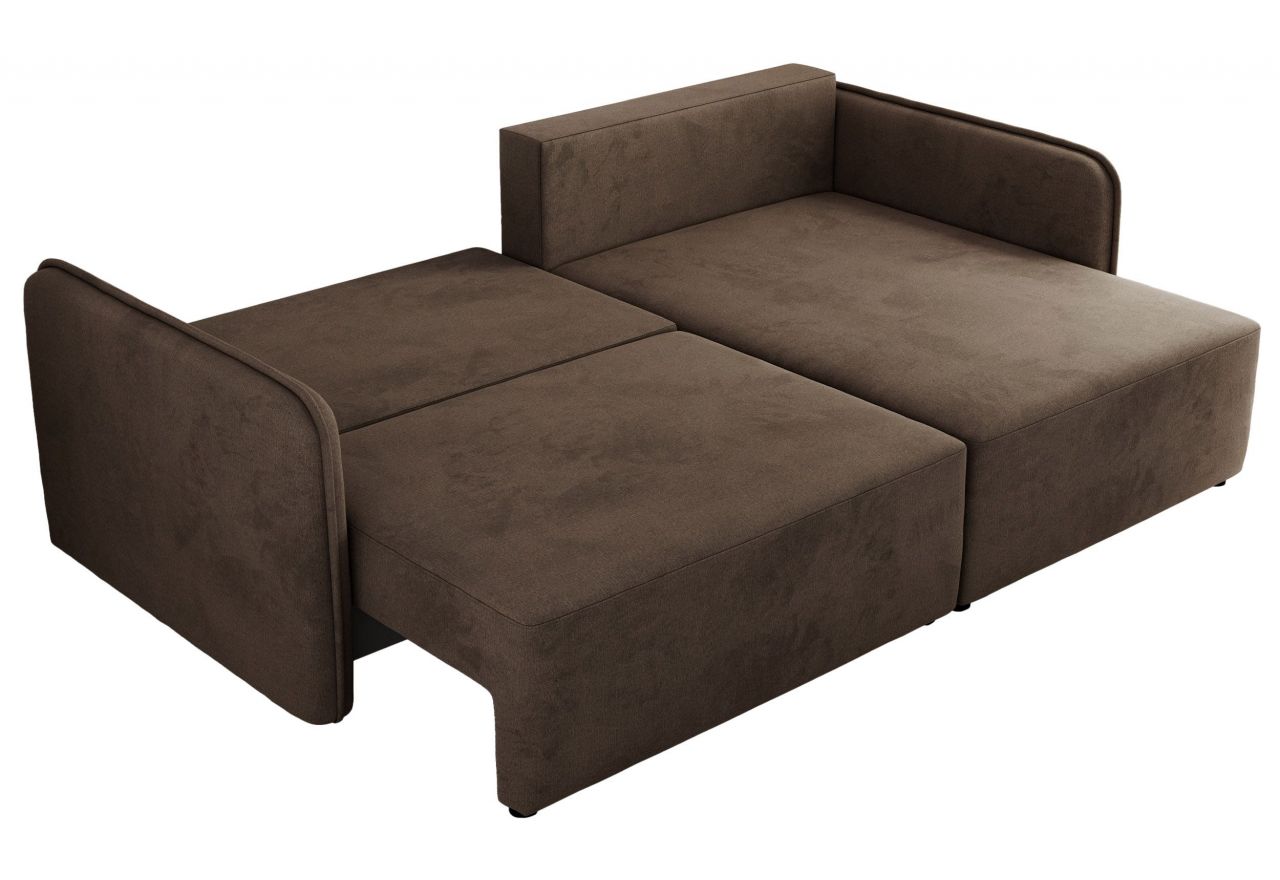 Narożnik MESTO L - strona prawa - brązowy, welvet
