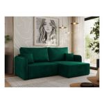 Narożnik MESTO L - strona prawa - ciemnozielony, welvet