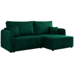 Narożnik MESTO L - strona prawa - ciemnozielony, welvet