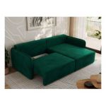 Narożnik MESTO L - strona prawa - ciemnozielony, welvet