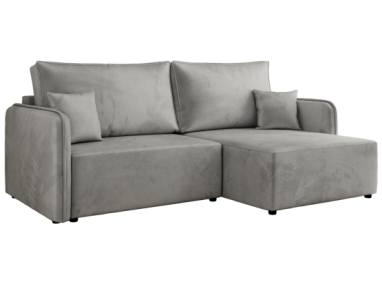 Narożnik MESTO L - strona prawa - jasnoszary, welvet