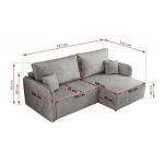 Narożnik MESTO L - strona prawa - jasnoszary, welvet