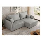 Narożnik MESTO L - strona prawa - jasnoszary, welvet