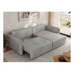 Narożnik MESTO L - strona prawa - jasnoszary, welvet