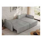 Narożnik MESTO L - strona prawa - jasnoszary, welvet