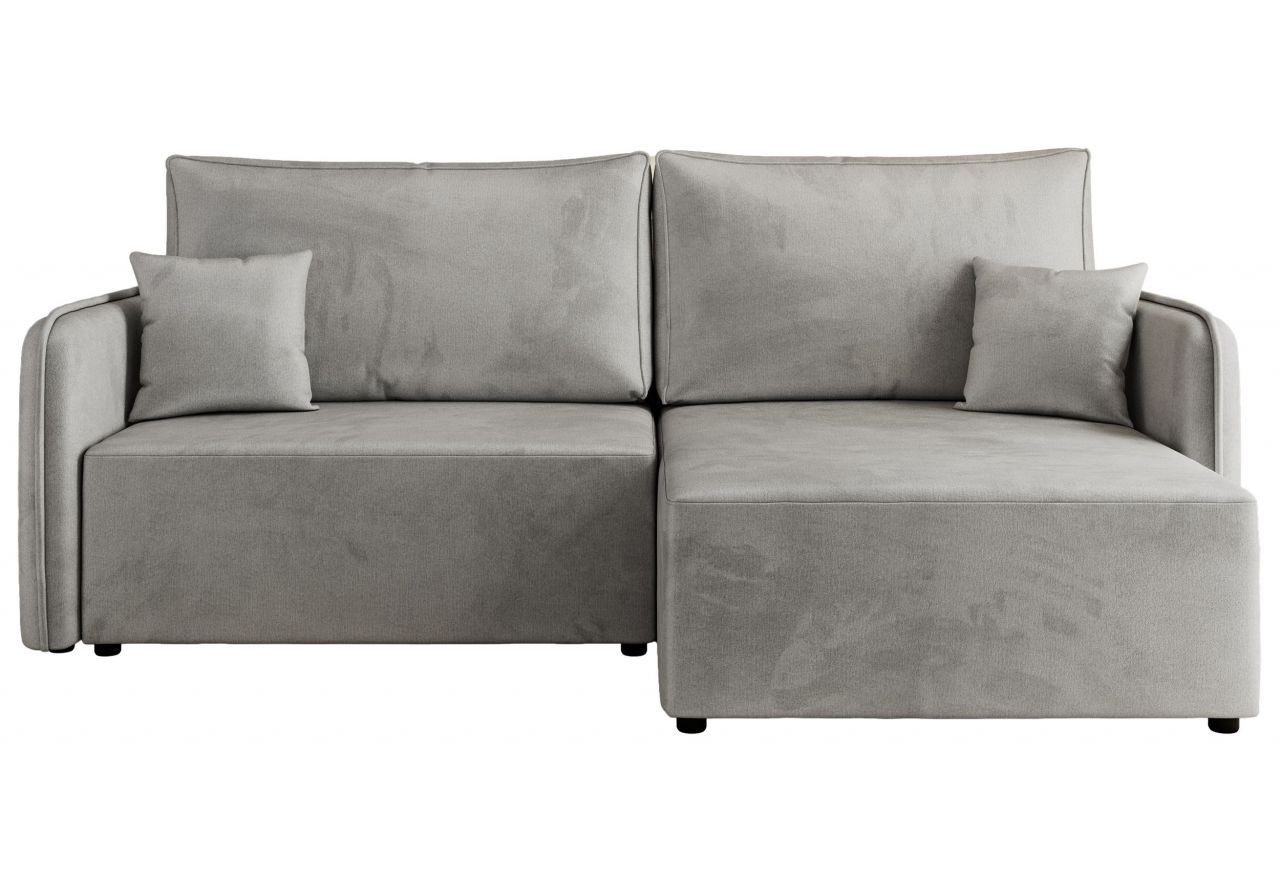 Narożnik MESTO L - strona prawa - jasnoszary, welvet