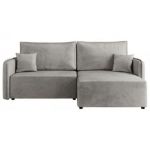 Narożnik MESTO L - strona prawa - jasnoszary, welvet