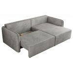 Narożnik MESTO L - strona prawa - jasnoszary, welvet