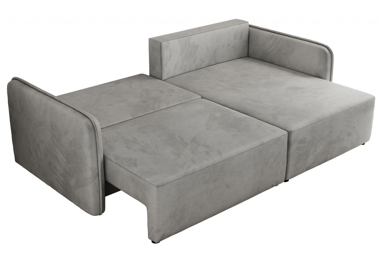 Narożnik MESTO L - strona prawa - jasnoszary, welvet