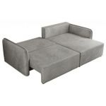 Narożnik MESTO L - strona prawa - jasnoszary, welvet