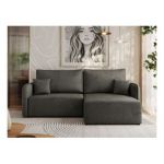 Narożnik MESTO L - strona prawa - ciemnoszary, welvet