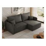 Narożnik MESTO L - strona prawa - ciemnoszary, welvet