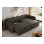 Narożnik MESTO L - strona prawa - ciemnoszary, welvet