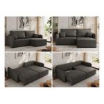 Narożnik MESTO L - strona prawa - ciemnoszary, welvet