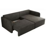 Narożnik MESTO L - strona prawa - ciemnoszary, welvet