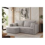 Narożnik MESTO L - strona lewa - jasnoszary, plusz