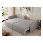 Narożnik MESTO L - strona lewa - jasnoszary, plusz