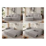 Narożnik MESTO L - strona lewa - jasnoszary, plusz