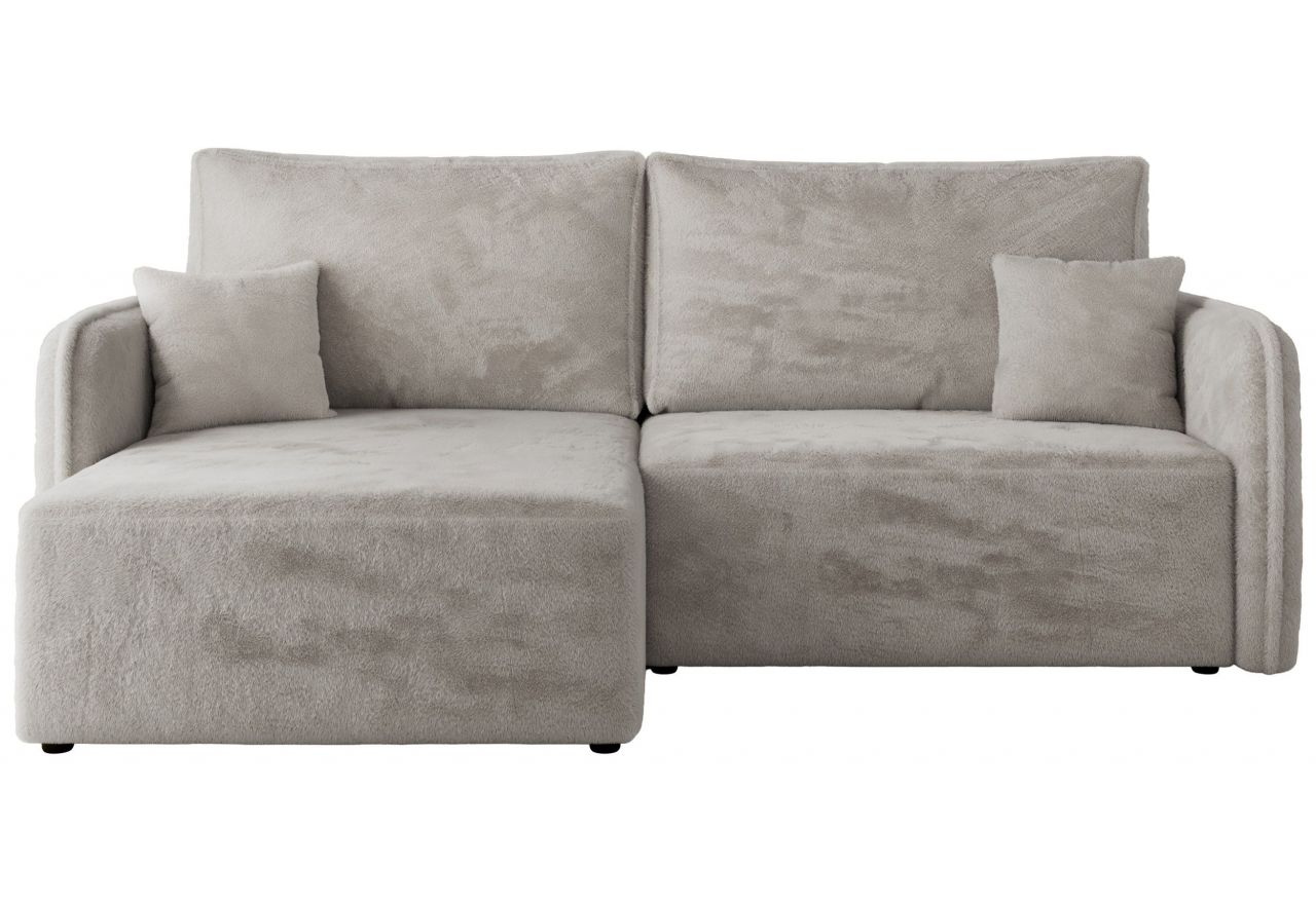 Narożnik MESTO L - strona lewa - jasnoszary, plusz