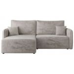 Narożnik MESTO L - strona lewa - jasnoszary, plusz