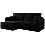 Narożnik MESTO L - strona lewa - czarny, plusz