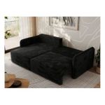 Narożnik MESTO L - strona lewa - czarny, plusz