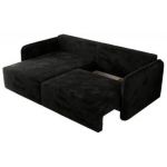 Narożnik MESTO L - strona lewa - czarny, plusz