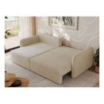 Narożnik MESTO L - strona lewa - kremowy, plusz