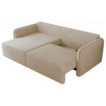 Narożnik MESTO L - strona lewa - kremowy, plusz