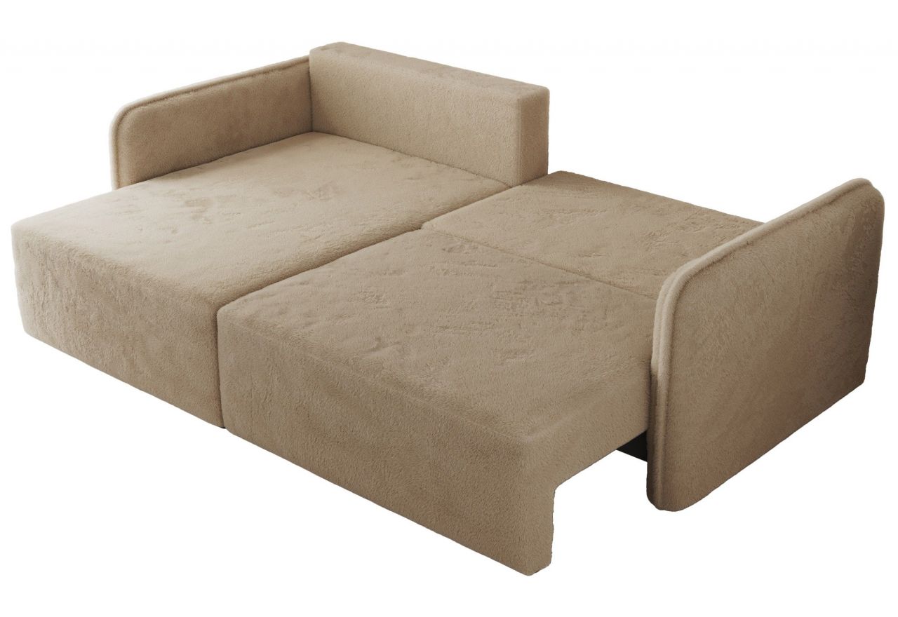 Narożnik MESTO L - strona lewa - beżowy, plusz