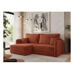 Narożnik MESTO L - strona lewa - pomarańczowy, plusz