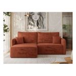 Narożnik MESTO L - strona lewa - pomarańczowy, plusz