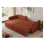 Narożnik MESTO L - strona lewa - pomarańczowy, plusz