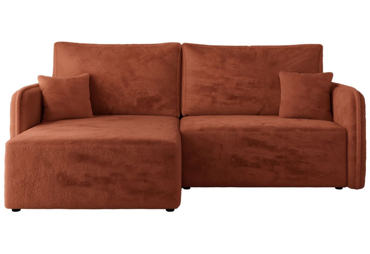 Narożnik MESTO L - strona lewa - pomarańczowy, plusz