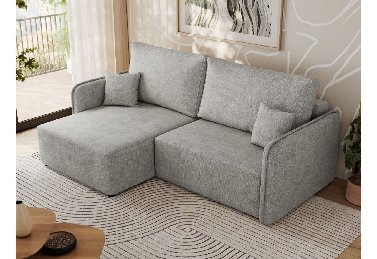 Narożnik MESTO L - strona lewa - jasnoszary, struktura