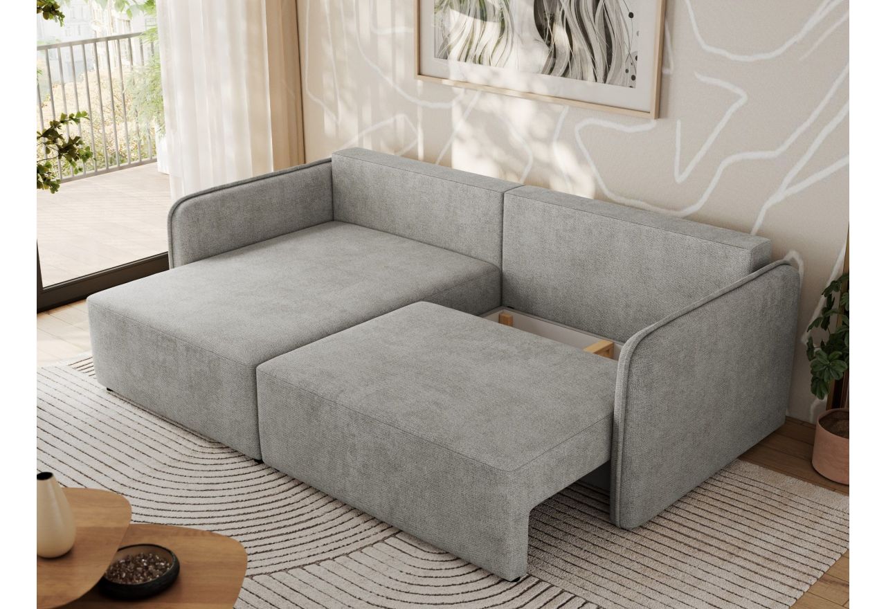 Narożnik MESTO L - strona lewa - jasnoszary, struktura