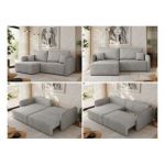 Narożnik MESTO L - strona lewa - jasnoszary, struktura