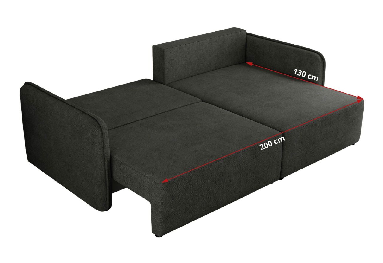 Narożnik MESTO L - strona lewa - szary, struktura