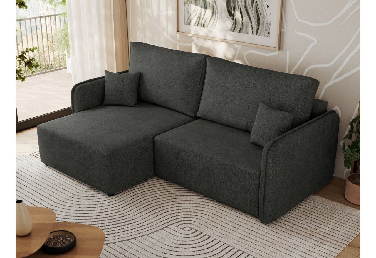 Narożnik MESTO L - strona lewa - szary, struktura