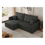 Narożnik MESTO L - strona lewa - szary, struktura