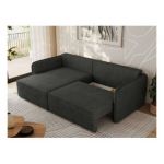 Narożnik MESTO L - strona lewa - szary, struktura