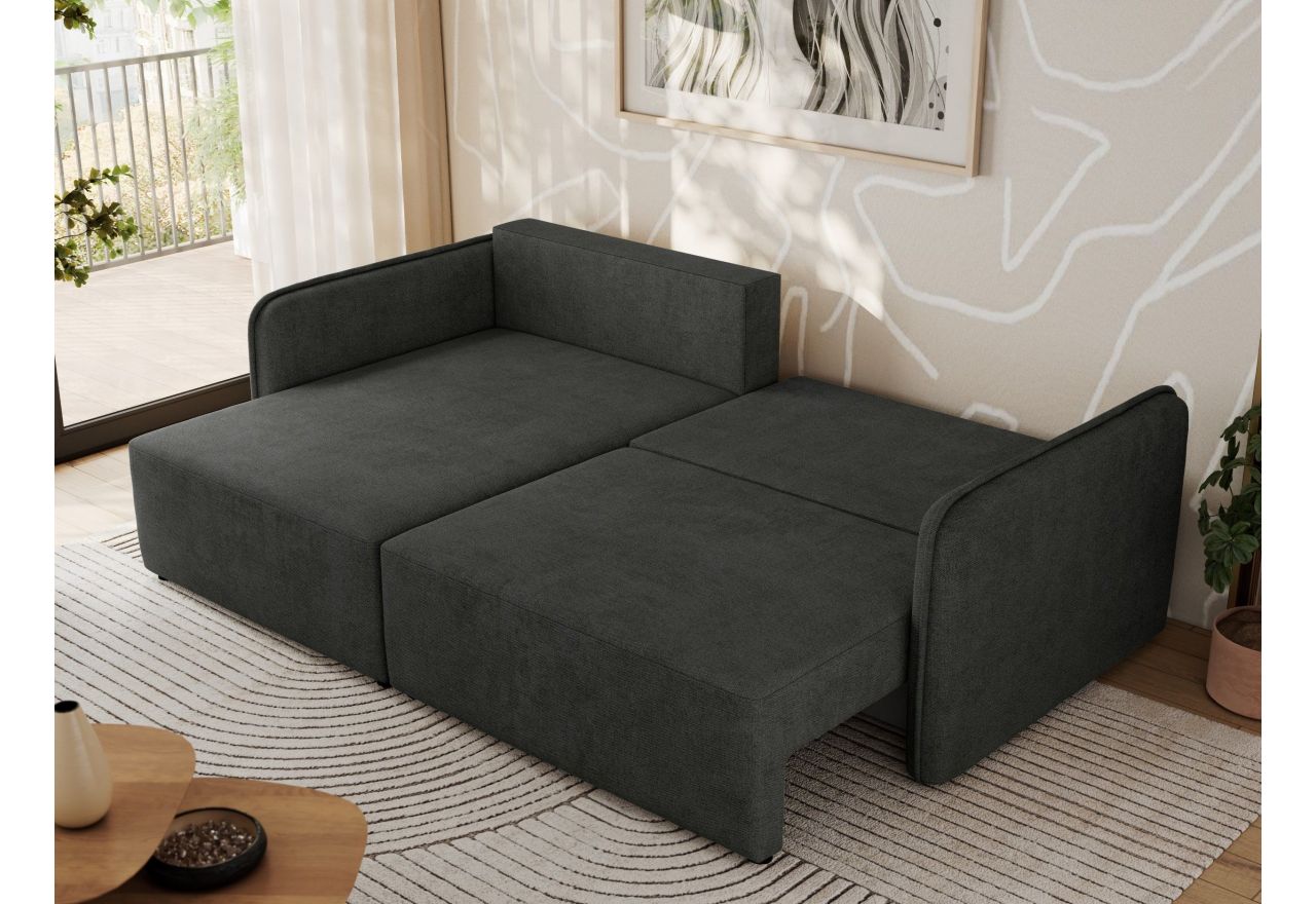 Narożnik MESTO L - strona lewa - szary, struktura