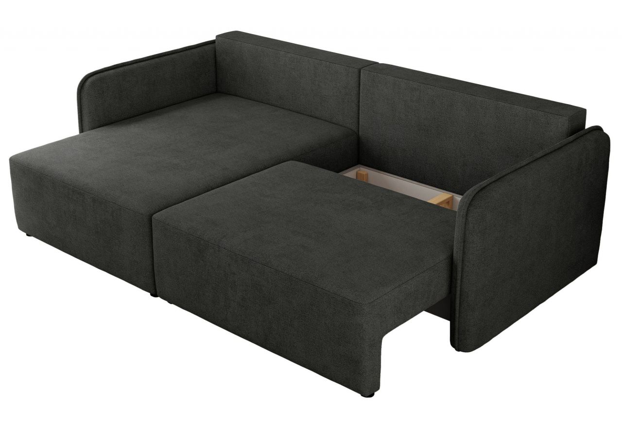 Narożnik MESTO L - strona lewa - szary, struktura