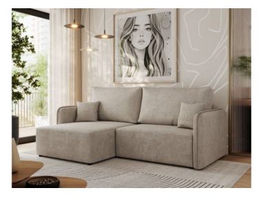 Narożnik MESTO L - strona lewa - beżowy, struktura