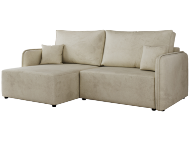 Narożnik MESTO L - strona lewa - beżowy, welvet