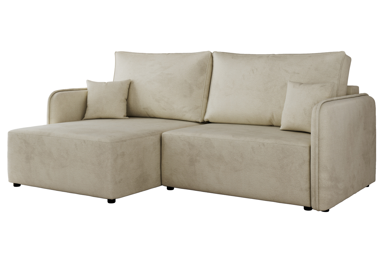 Narożnik MESTO L - strona lewa - beżowy, welvet