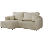 Narożnik MESTO L - strona lewa - beżowy, welvet