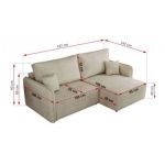 Narożnik MESTO L - strona lewa - beżowy, welvet