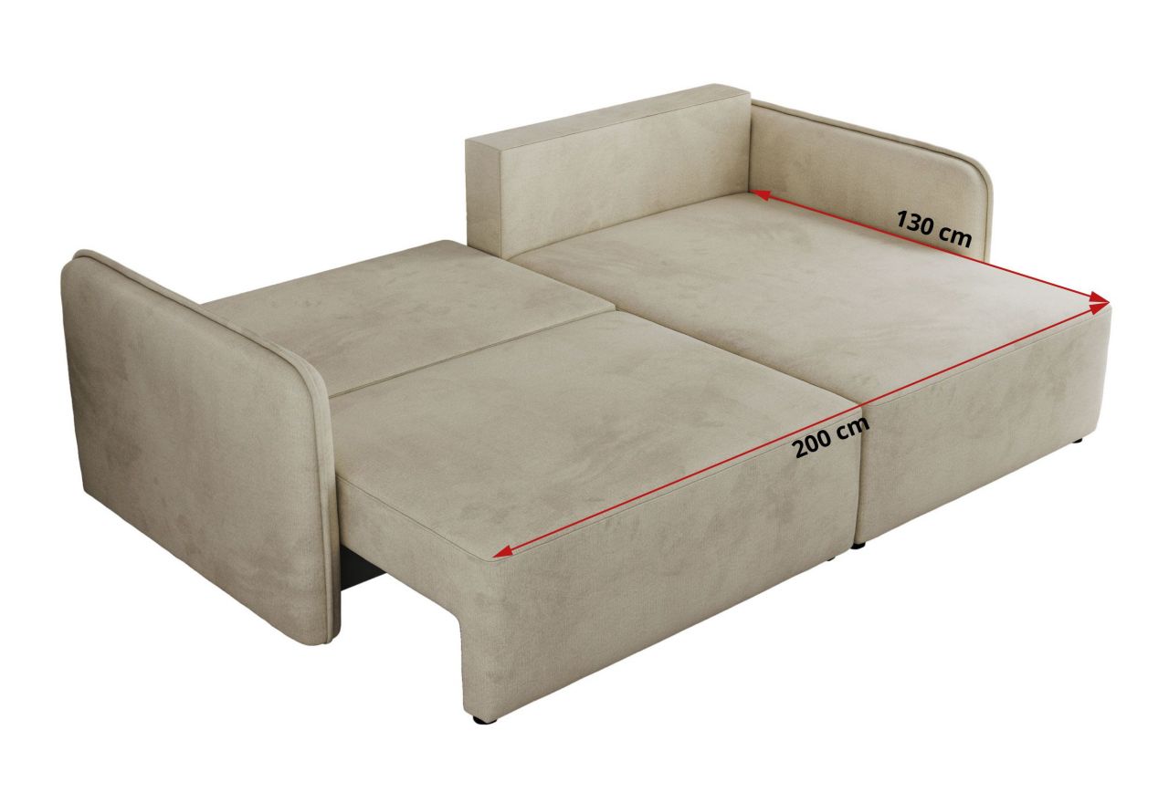 Narożnik MESTO L - strona lewa - beżowy, welvet
