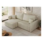 Narożnik MESTO L - strona lewa - beżowy, welvet